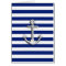 Chrome Anchor on Navy Stripes