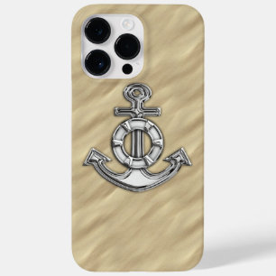Chrome Anchor on Sandy Beach Print Case-Mate iPhone 14 Pro Max Case