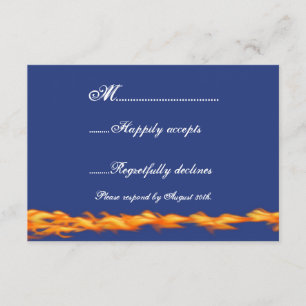 Chrome and Lace Biker Wedding RSVP Card