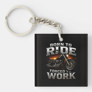 🏍️ Chrome Biker Skull Style For Motorcycle Riders Keychain