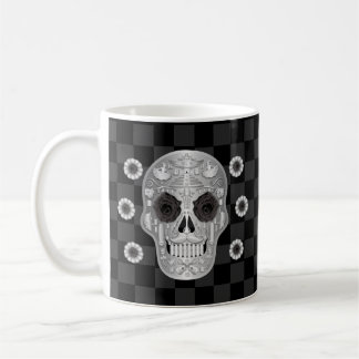 Chrome Calavera (Black Rose) Coffee Mug