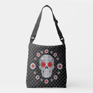Chrome Calavera (Red Rose) Crossbody Bag