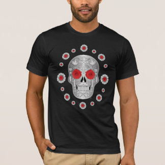 Chrome Calavera (Red Rose) T-Shirt