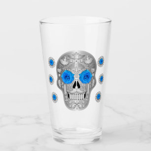 Chrome Calavera (Rose bleu) Verre