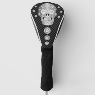 Chrome Calavera (White Rose) Golf Head Cover