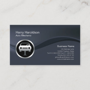 Chrome Car Jack Icon Auto Carte de visite mécaniqu