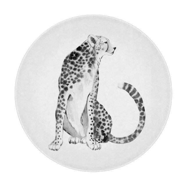 Chrome Cheetah Cutting Board (Front)