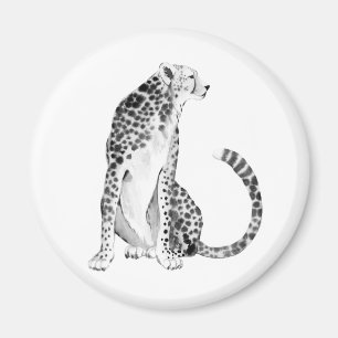 Chrome Cheetah Magnet