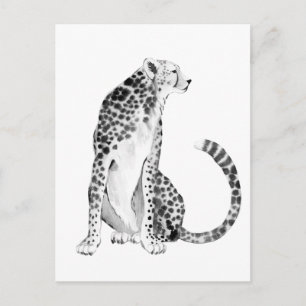 Chrome Cheetah Postcard