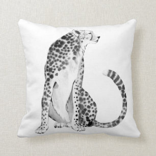 Chrome Cheetah Throw Pillow