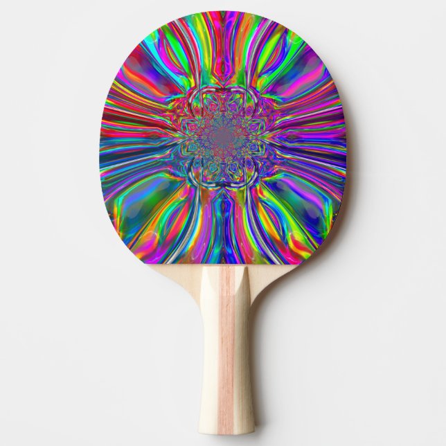 Chrome Colour Laser Ping Pong Paddle (Front)