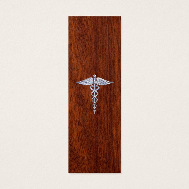 Chrome Comme Caduceus Symbole Médicale Style Mahog (Devant)