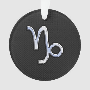 Chrome comme Capricorn Symbole Zodiaque sur la pea