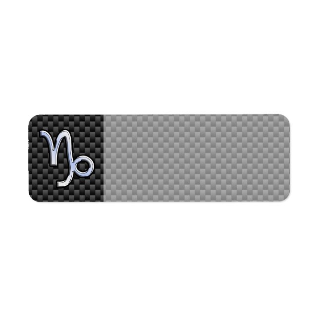 Chrome comme Capricorn Zodiac Sign on Carbon Fiber (Devant)