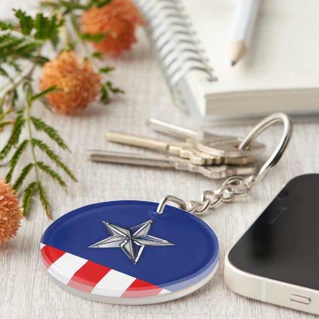 Chrome Comme étoile sur Festive Patriotic couleurs (Devant droit)
