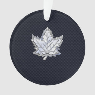 Chrome comme feuille d'érable sur le style de fibr