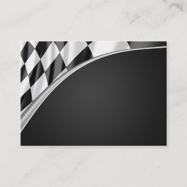 Chrome Curve Flag Business Card (Front)