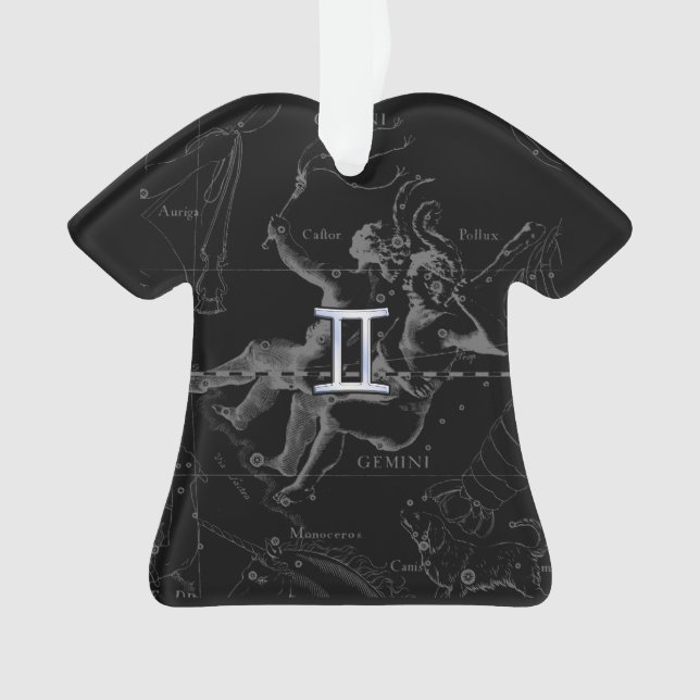 Chrome d'argent comme Gemini Zodiac Connexion Heve (devant)