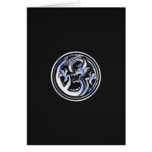 Chrome Dragon Crest foncé fibre de carbone Impress