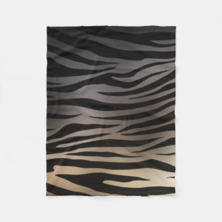 Chrome Effect Zebra Print Fleece Blanket