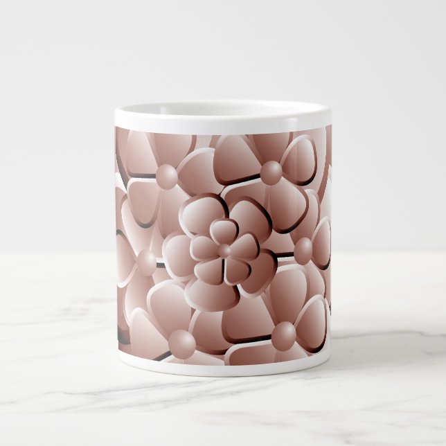 Chrome Flowers - Copper Giant Coffee Mug (Front)