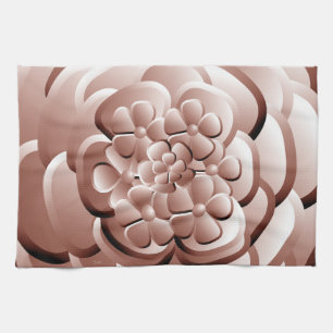 Chrome Flowers - Copper Kitchen Towel