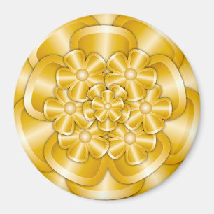 Chrome Flowers - Gold Magnet
