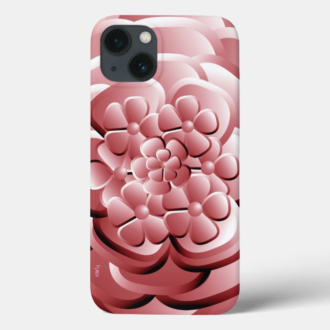 Chrome Flowers - Rubescent Case-Mate iPhone Case (Back)