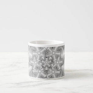Chrome Flowers - Silver Espresso Cup
