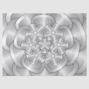 Chrome Flowers - Silver Tissue Paper