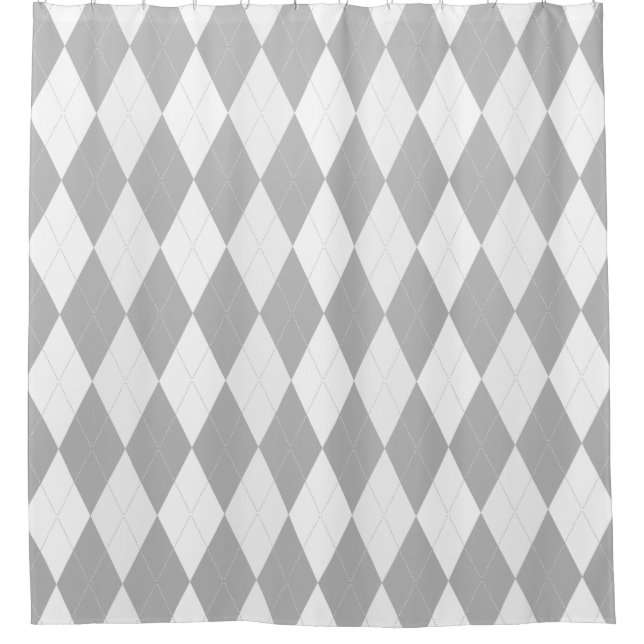 Chrome Grey  Argyle light grey Small Diamond Shape (Front)