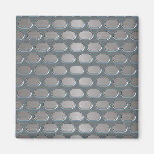 Chrome Grille Over Stainless Look Magnet