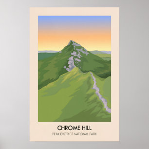 Chrome Hill Peak District Travel Poster