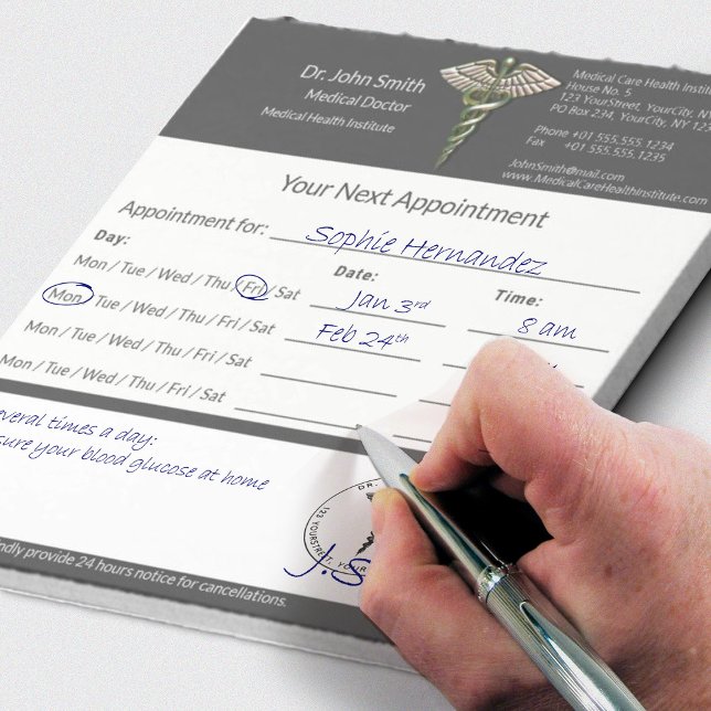 Chrome Holographic 3D Caduceus Medical Appointment Notepad (Creator Uploaded)