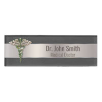 Chrome Holographic 3D Medical Caduceus