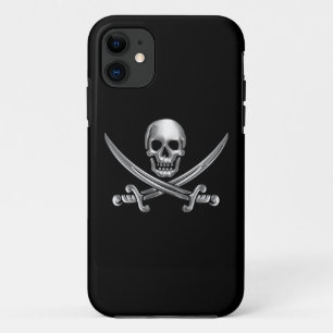 Chrome Jolly Roger iPhone 11 Case