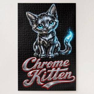 Chrome Kitten Design, Jigsaw Puzzle