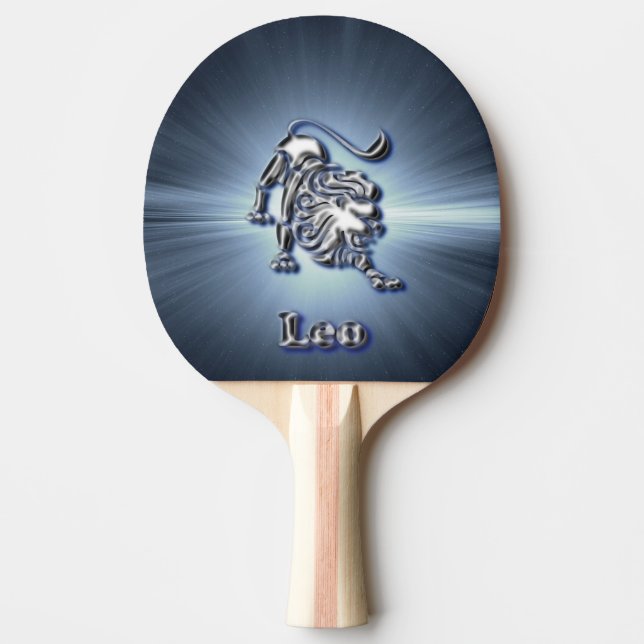 Chrome Leo Ping Pong Paddle (Front)