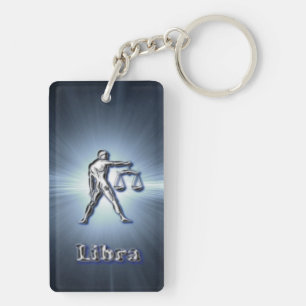 Chrome Libra Keychain