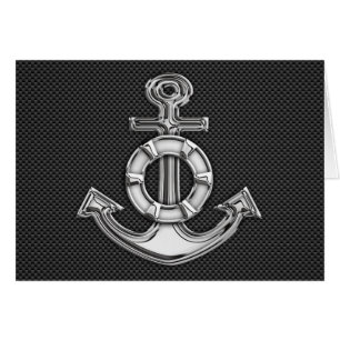 Chrome Lifesaver Anchor on Carbon Fibre