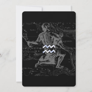 Chrome like Aquarius Zodiac Sign on Hevelius