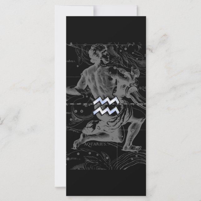 Chrome like Aquarius Zodiac Sign on Hevelius (Front)
