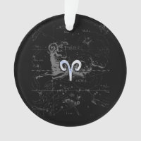 Chrome like Aries Zodiac Sign on Hevelius Black