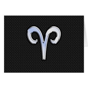 Chrome Like Aries Zodiac Symbol