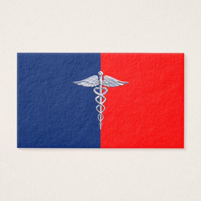 Chrome Like Caduceus Medical Symbol League (Front)