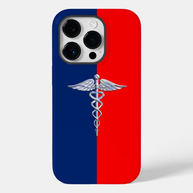 Chrome Like Caduceus Medical Symbol League Case-Mate iPhone Case (Back)