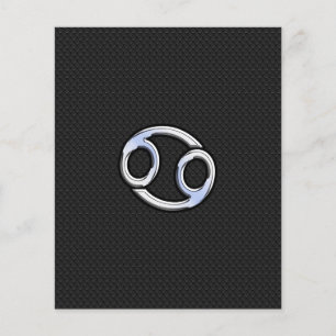 Chrome Like Cancer Zodiac Sign Flyer