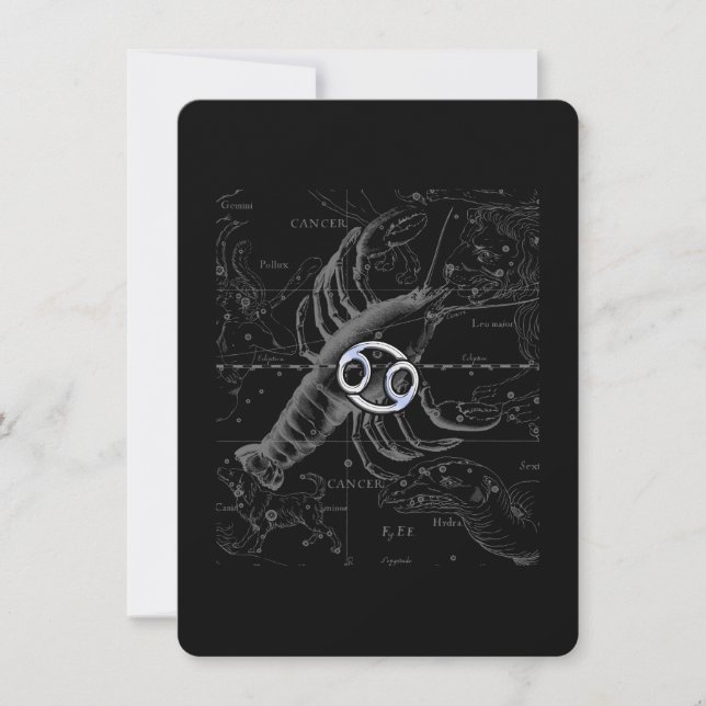 Chrome like Cancer Zodiac Sign on Hevelius (Front)