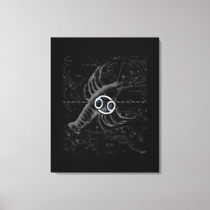Chrome like Cancer Zodiac Sign on Hevelius