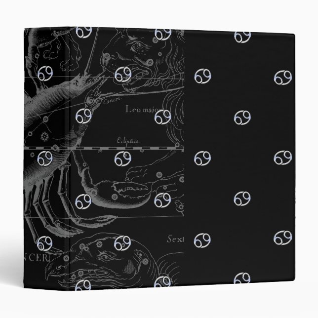 Chrome like Cancer Zodiac Sign on Hevelius Binder (Front/Spine)